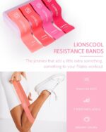 LIONSCOOL Pilates Ring Set – 14" Anti-Deformation Magic Circle with Padded Handles, Mini Ball, Resistance Bands, Guide & Bag - Image 7