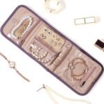 BELALIFE Travel Jewelry Case Organizer, Small Foldable Storage Roll for Earrings, Necklaces, Rings, Bracelets, Brooches, Purple - Image 3