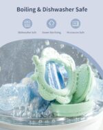 Silicone Baby Fruit Food Feeder (2 Pack) with Freezer Nibble Tray, Breastmilk Popsicle Molds for Baby Teething Relief, Silicone Feeder for Safe Infant Self Feeding, BPA Free, Dishwasher Safe, 3 Month+ - Image 7