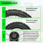 60/100-14 Front & 80/100-12 Rear Wheel Kit 2.50-14 3.00-12 Dirt Bike Tire Rim Assembly Compatible with 110cc 125cc SSR SR125 CRF70 CRF110F KX65 KLX110 PW80 TTR90 TTR110 JR80 DS80 Motorcycle - Image 8