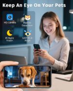 Automatic Dog Feeder Large Breed with Camera - 12L/50 Cups 5G WiFi App Control Dog Food Dispenser, Easy Setup, HD 1080P Video with Night Vision by Yakry - Image 5