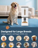 Automatic Dog Feeder Large Breed with Camera - 12L/50 Cups 5G WiFi App Control Dog Food Dispenser, Easy Setup, HD 1080P Video with Night Vision by Yakry - Image 8