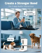 Automatic Dog Feeder Large Breed with Camera - 12L/50 Cups 5G WiFi App Control Dog Food Dispenser, Easy Setup, HD 1080P Video with Night Vision by Yakry - Image 9