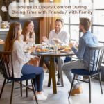 Codi 6 Pack Dining Chair Cushions, Thick Chairs Pads for Indoor Kitchen Room - Washable, Non-Slip Seat Cushion with Ties, 16.5"x16.5"x 3.5", Set of 6, Navy - Image 8