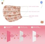 Rasav Kids Disposable Face Masks,3 Ply Kids Masks Disposable Breathable Colorful Cute Face Masks for Children, Girls & Boys - Image 4