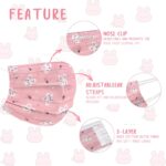 Rasav Kids Disposable Face Masks,3 Ply Kids Masks Disposable Breathable Colorful Cute Face Masks for Children, Girls & Boys - Image 5