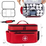 BAGSFY Travel Medicine Bag Organizer, Medical Bag Empty, Pill Bottle Organizer for Home, Large Medication Storage, Travel Carrying Case First Aid Kit Bags Empty, Emergency Kit. - Image 5