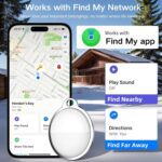 Smart Tracker | Bluetooth Luggage Tracker Works with Apple Find My (iOS Required), Keys Finder and Item Locator for Luggage, Backpack, Pets & Car | Replaceable Battery （Black） - Image 3