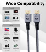 8K HDMI Cable 6.6 FT 5-Pack, High Speed HDMI Cord 6.6FT Braided 48Gbps, HDMI 2.1 Cable for Computer TV Monitor in Wall&CL3-8K, 4K@120Hz/165Hz, HDCP 2.2&2.3, HDR 10 for ARC, eARC, PS4/5 Sound Bar/Roku - Image 10
