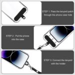 Meliya 2xPhone Lanyard&Patches&Adjustable Neck Strap, Universal Cell Phone Multifunctional Patch Lanyard for Most Smartphone - Image 5
