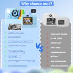 Kids Camera Instant Print - Dual-Lens Selfie Cameras, Portable Toddler Digital Camera Toy with 3 Roll Paper - Christmas Birthday Idea Gift for 3 4 5 6 7 8 9 10 11 12 Years Old Boys 32G (Blue) - Image 4