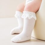 Baby Knee High Socks Non Slip Grip Ankle Socks Ruffled Long Stockings for Infants Toddlers Kids Boys Girls Spring - Image 3