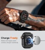 ULTIMAL Metal Case Compatible with Apple Watch Series 6/5/4/SE/SE2 44mm with Back Cover, Military Grade Shockproof Protective Case, Rugged Cover for iWatch 44mm (Black) - Image 7