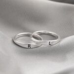KAERUN Initial Rings for Women Non Tarnish 14K Silver Plated Cute Stackable Initial Letter Ring Dainty Thin Capital A-Z Thumb Rings Pinky Alphabet Ring Jewelry Gifts Size 6 7 8 9 10 - Image 7