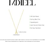 Initial Necklaces for Women Dainty Gold Letter Pendant Necklace 14k Gold Plated A-Z Name Necklaces Cute Charm Choker Necklace Fashion Accessories Non Tarnish Trendy Jewelry Gift - Image 6