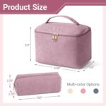 MAGEFY 2Pcs Makeup Bag,Cosmetic Bag Large Capacity with Handle Small Makeup Bag for Purse, Travel Makeup Pouch for Women - Image 3