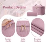 MAGEFY 2Pcs Makeup Bag,Cosmetic Bag Large Capacity with Handle Small Makeup Bag for Purse, Travel Makeup Pouch for Women - Image 4