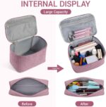 MAGEFY 2Pcs Makeup Bag,Cosmetic Bag Large Capacity with Handle Small Makeup Bag for Purse, Travel Makeup Pouch for Women - Image 5