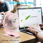 BESKAR Small Clip on Fan, 3 Speeds USB Fans with Strong Airflow, Clip & Desk Fans USB Plug in with Sturdy Clamp - Ultra Quiet operation Fan for Office Dorm Bedroom Stroller - Image 4