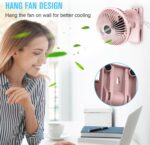BESKAR Small Clip on Fan, 3 Speeds USB Fans with Strong Airflow, Clip & Desk Fans USB Plug in with Sturdy Clamp - Ultra Quiet operation Fan for Office Dorm Bedroom Stroller - Image 7