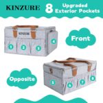 Baby Diaper Caddy Organizer Nursery Diaper Bag Storage Waterproof Car Diaper Caddy with Lid for Newborn Essentials - Image 4