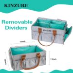 Baby Diaper Caddy Organizer Nursery Diaper Bag Storage Waterproof Car Diaper Caddy with Lid for Newborn Essentials - Image 5
