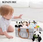 Baby Diaper Caddy Organizer Nursery Diaper Bag Storage Waterproof Car Diaper Caddy with Lid for Newborn Essentials - Image 8