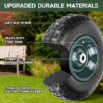 Taifa 1 PC 13 Inch 4.00-6 with 5/8'' & 3/4'' Bearings Rubber Solid Flat Free Replacement Tires and Wheels, Air Less Wheel for Wheelbarrow/Wagon/Hand Truck/Trolley/Garden Scooter etc. - Image 4