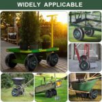 Taifa 1 PC 13 Inch 4.00-6 with 5/8'' & 3/4'' Bearings Rubber Solid Flat Free Replacement Tires and Wheels, Air Less Wheel for Wheelbarrow/Wagon/Hand Truck/Trolley/Garden Scooter etc. - Image 7