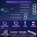 LivTee Smart LED Car Lights Interior with USB Port, LED Strip Fiber Optic Ambient Lighting Car, Wireless App Control, Sync to Music, Car Decorations Interior Accessories Gifts for Women Men, 6 in 1 - Image 5