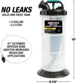 OEMTOOLS 24389 Manual Fluid Extractor Pump, 1.4 Gallon (5.3L) Oil Extractor Pump Capacity, Use for Oil, Coolant, and Transmission Fluid, 2 Dipstick Adapters, 5ft Hose - Image 6