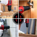 Tool Set with Drill, 108Pcs Cordless Drill Household Power Tools Set with 16.8V Lithium Driver Claw Hammer Wrenches Pliers DIY Accessories Tool Kit - Image 8