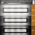 SOLFART Bathroom Vanity Lights Brushed Nickel Light Fixtures for Bathroom Above Mirror 4 Light Led Lights Bath Lighting Fixture Nickel - Image 3