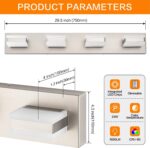 SOLFART Bathroom Vanity Lights Brushed Nickel Light Fixtures for Bathroom Above Mirror 4 Light Led Lights Bath Lighting Fixture Nickel - Image 6