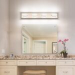 SOLFART Bathroom Vanity Lights Brushed Nickel Light Fixtures for Bathroom Above Mirror 4 Light Led Lights Bath Lighting Fixture Nickel - Image 10