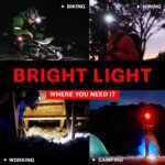 GearLight 2Pack LED Headlamp - Outdoor Camping Head Lamps with Adjustable Headband - Lightweight Battery Powered Bright Flashlight Headlight with 7 Modes and Pivotable Head and Red Light - Image 10