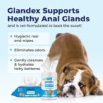 Vetnique Labs Glandex Dog Wipes for Pets Cleansing & Deodorizing Anal Gland Hygienic Dog & Cat Wipes with Vitamin E, Skin Conditioners and Aloe (75ct) - Image 7