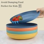 Wheat Straw Dinnerware Set of 32, Unbreakable Dinner Plates and Bowls Dishes Sets Service for 8,Dishwasher Safe Dinnerware Sets for Kitchen and Camping.Vibrant Series - Image 5