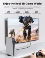 Snowkids 8K HDMI Cable 2.1 15FT 2-Pack, 48Gbps 4K Ultra High Speed Cord (8K@60Hz 7680x4320, 4K@120Hz) eARC HDR10 HDCP 2.2 & 2.3 3D, Compatible for PS-5/PS-4/X-Box/TV (Black) - Image 8