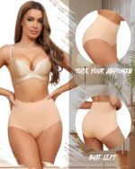 LEVAO Women Tummy Control Underwear, High Waisted Seamless Panties No Show Postpartum Briefs 4 Pack S-3XL - Image 4