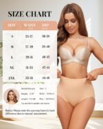 LEVAO Women Tummy Control Underwear, High Waisted Seamless Panties No Show Postpartum Briefs 4 Pack S-3XL - Image 6