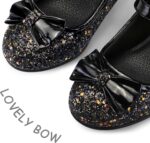 K KomForme Girl's Dress Shoes Mary Jane Glitter 1.5 in Low Heel Wedding Party Princess Shoes for Toddler/Little/Big Kids - Image 4