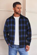 COOFANDY Mens Flannel Shirts Long Sleeve Button Down Shirt with Pocket Casual Shirts Work Shirts for Men - Image 3