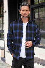COOFANDY Mens Flannel Shirts Long Sleeve Button Down Shirt with Pocket Casual Shirts Work Shirts for Men - Image 4