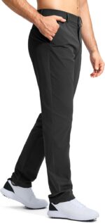 Pudolla Men's Golf Pants Stretch Work Dress Comfy Pants 30"/32"/34" Lightweight Quick Dry Casual Slacks Trousers with Pockets - Image 4