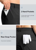 Pudolla Men's Golf Pants Stretch Work Dress Comfy Pants 30"/32"/34" Lightweight Quick Dry Casual Slacks Trousers with Pockets - Image 5