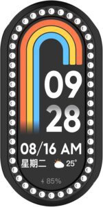 Compatible with Xiaomi Band 8 Protective Case Cover, Smartwatch PC Protective Case Cover Diamond Inlay Watch Accessories(Black) - Image 3