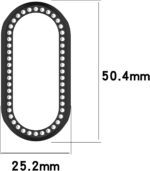 Compatible with Xiaomi Band 8 Protective Case Cover, Smartwatch PC Protective Case Cover Diamond Inlay Watch Accessories(Black) - Image 8