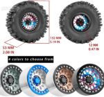 Aluminum 2.2 Wheel Tires for 1/10 SCX10 SCX10 II SCX10 III SCX10 Pro TRX4 TRX6 Gen7/8 D90 VS4-10 MST CFX RC Crawler Car,2.2 Beadlock Wheel Off Road Buggy Rally RC Truck Tires,Silver - Image 7