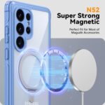 Nineasy 360° Rotatable Magnetic Stand for Samsung Galaxy S25 Ultra Case[Fit for MagSafe][Full Body Protection][Built-in 9H Screen Protector+Metal Kickstand] Heavy Duty 15FT Shockproof Phone Case Blue - Image 4